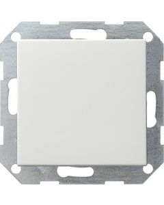 Gira drukcontact wisselschakelaar rechtstaand - systeem 55 zuiver wit mat (013027)