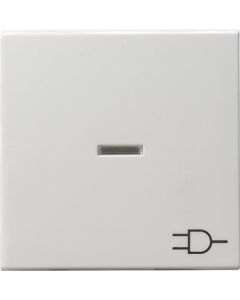 Gira stopcontact bedieningswip met controlevenster en symbool - systeem 55 zuiver wit mat (020927)