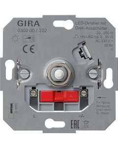 Gira LED dimmer basiselement met draai-uitschakelaar 20-200W (030000)