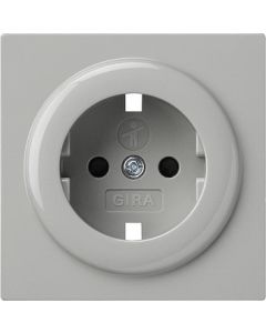 Gira S-color afdekking voor wandcontactdoos met randaarde en shutter grijs