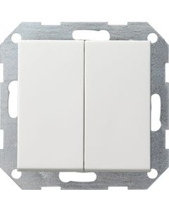 Gira drukvlakschakelaar serieschakelaar rechtstaand - systeem 55 zuiver wit mat (286027)