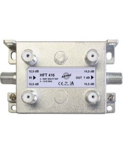 Astro multi-tap 4-voudig, 13-16dB aftakdemping, retourgeschikt, met F-aansluiting (HFT416)