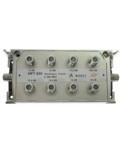 Astro multi-tap 8-voudig, 13-16dB aftakdemping, retourgeschikt, met F-aansluiting (HFT820)