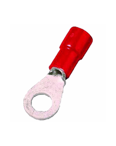 Intercable Q-serie DIN geïsoleerde kabelschoen ring recht 0,5-1 mm² M4 vertind - rood Sf per 100 stuks (ICIQ14S)