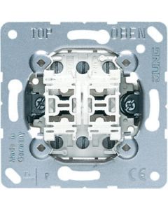 JUNG sokkel impulsdrukker 2x2 maakcontacten met nulstand 10A 250V (532-4U)