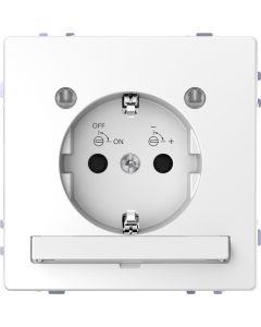 Schneider Electric D Life wandcontactdoos met LED en kinderbeveiliging - lotuswit (MTN2304-6035)