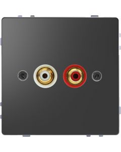 Schneider Electric D Life centraalplaat audio cinch - antraciet (MTN4350-6034)