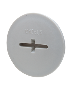 Wiska blindstop kunststof draad M40x1,5 grijs glasvezelversterkt (10060629)