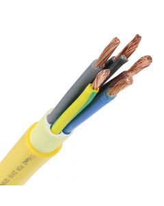 Dynamic pur kabel H07BQ-F 5x4 mm2 geel per meter