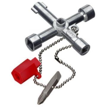 KNIPEX universele schakelkastsleutel 76mm incl. bit en adapter (001103)