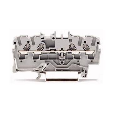 Wago 2001-1401 WAG 4-DR-FM KLEM GRIJS per 100