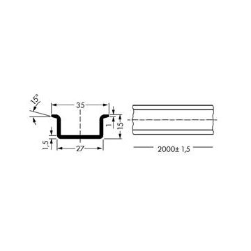Wago 210-114 WAG STALEN DRAAGRAIL