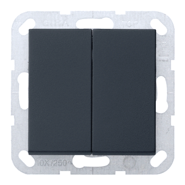 Gira drukvlakschakelaar - systeem 55 zwart mat (0125005)