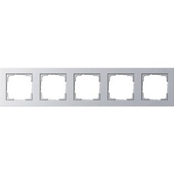 Gira E2 afdekraam 5-voudig aluminium (021525)