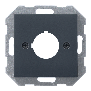 Gira afdekking met draagring apparaten ? 22,5mm - systeem 55 zwart mat (0272005)