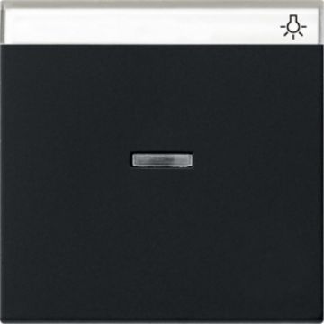 Gira wip met controlevenster en tekstkader - systeem 55 zwart mat (0670005)