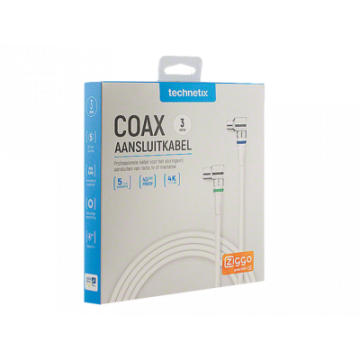 Technetix Coaxkabel IEC male/female 3M wit