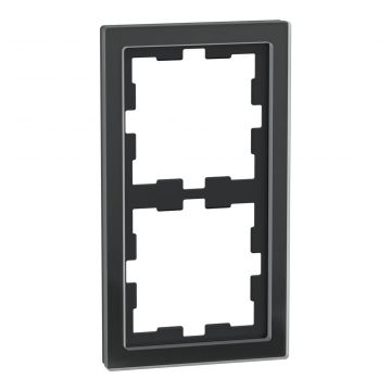Merten by Schneider Electric afdekraam 2-voudig - D-Life zwart mat (MEG4020-6503)