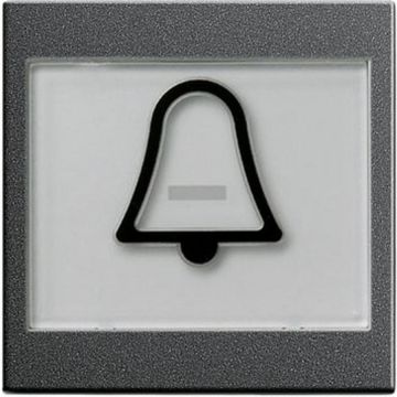 Gira schakelwip tekstkader groot symbool bel - systeem 55 antraciet (21728)