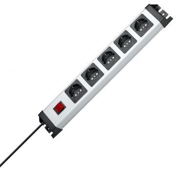 Kopp combinatiecontactdoos 5-voudig met 2p verlichte schakelaar en 1.4m kabel