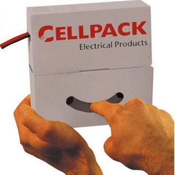 Cellpack krimpkous op rol 6.4/3.2 mm zwart 10 meter
