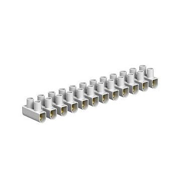 OBO seriekroonsteen 10,0mm² 76 CE WS/EKL 2 S Polypropyleen wit per 10 (2056372)