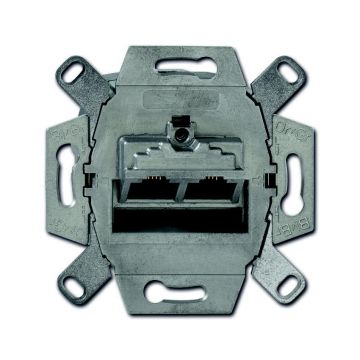 ABB Busch-Jaeger datacontactdoos inbouw 2xRJ45 CAT6a - All-weather 44 (0218/12-101)