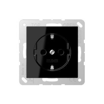 JUNG A500 stopcontact met randaarde 1-voudig zwart