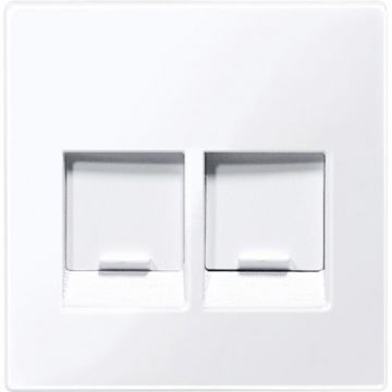 Merten by Schneider Electric centraalplaat RJ45 2-voudig - actief wit (MTN4562-0325)