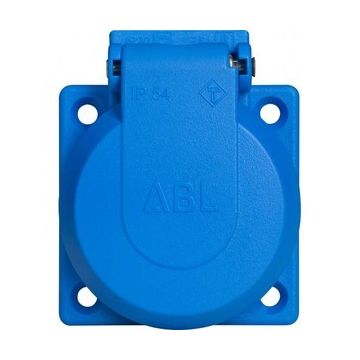 ABL machinecontactdoos 2P met randaarde IP54 - blauw (1661-050)