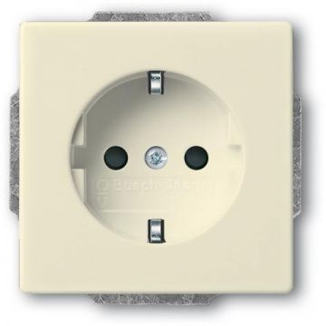 ABB Busch-Jaeger stopcontact met randaarde 16A 250V - Future linear crème (2300 EUCB-82)