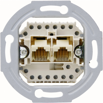 Kopp sokkel netwerkaansluiting 2-voudig gescheiden RJ45 (33369402)