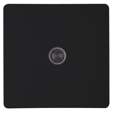 Kopp HK05 bedieningswip enkel met lens, met bevestigingsplaat - mat zwart