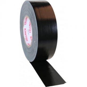 Cellpack Premio duct tape vezelversterkt 50mm x 50 meter zwart (364661)