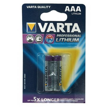 Varta Professional Ultra AAA Lithium LR03 1,5V blister van 2 stuks (371220)