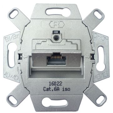 Universele data wandcontactdoos UAE inbouw basiselement UTP 1-voudig Cat6A (39070)