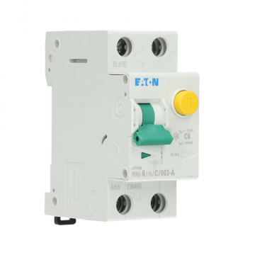 Eaton aardlekautomaat 1-polig+nul 6A C-kar 30mA (236450)