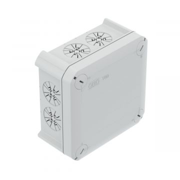 OBO kabeldoos met trekontlastinginvoer Ø 7-20mm IP30 114x114x57 - lichtgrijs (T 60 ZE IP30)
