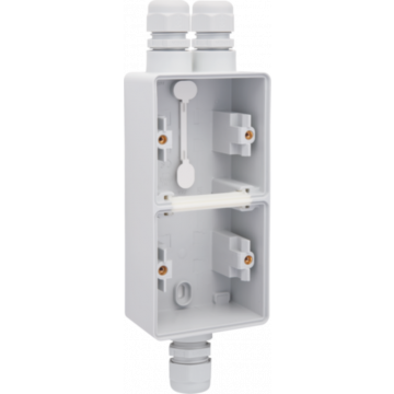 Niko opbouwbak 2-voudig met M20 ingang en wartel 2x boven en 1x onder - New hydro grijs (700-84262)