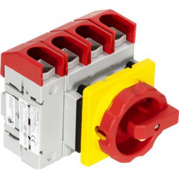 ASN SONTHEIMER hoofdschakelaar 4-polig 125A 4-gats frontmontage - rood (A422598)