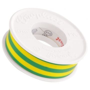 Coroplast isolatietape 15mm x 10 meter groen/geel (103246)