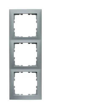 Hager afdekraam 3 voudig -S.1 aluminium (10139939)