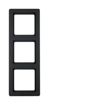 Hager afdekraam 3voudig Q.1 antraciet soft finish (10136086)