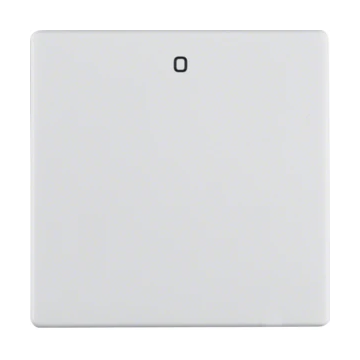 Hager Berker Q.1/Q.3/Q.7 enkele bedieningswip met symbool "0" - polarwit (16226089)