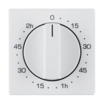 Hager Berker Q.1/Q.3/Q.7 centraalplaat tijdschakelaar draaiknop - polarwit (16336089)