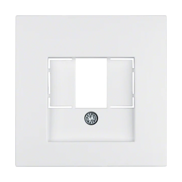 Hager centraalplaat voor luidspreker- en usb contactdoos - Berker S.1 polarwit mat (10331909)