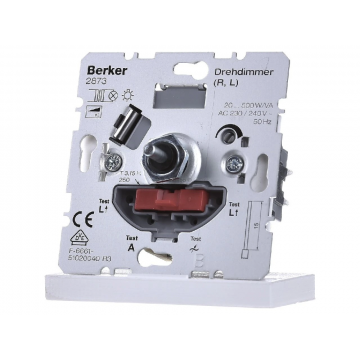 Hager LED draaidimmer 3-100W met soft-klik (2873)
