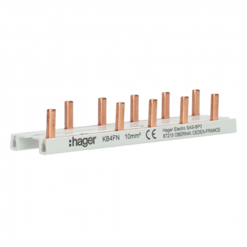 Hager doorverbinder 2-polig 6 modules voor aardlekschakelaar en 4 modules  (KB4FN)