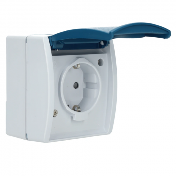 ABB Busch-Jaeger wandcontactdoos met randaarde IP44 - Ocean blauwgroen (20 EBW-53)