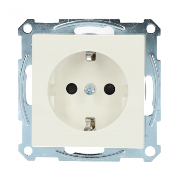 Schneider Electric SCHUKO wandcontactdoos systeem M met kinderbeveiliging - polarwit (MTN2300-0319)